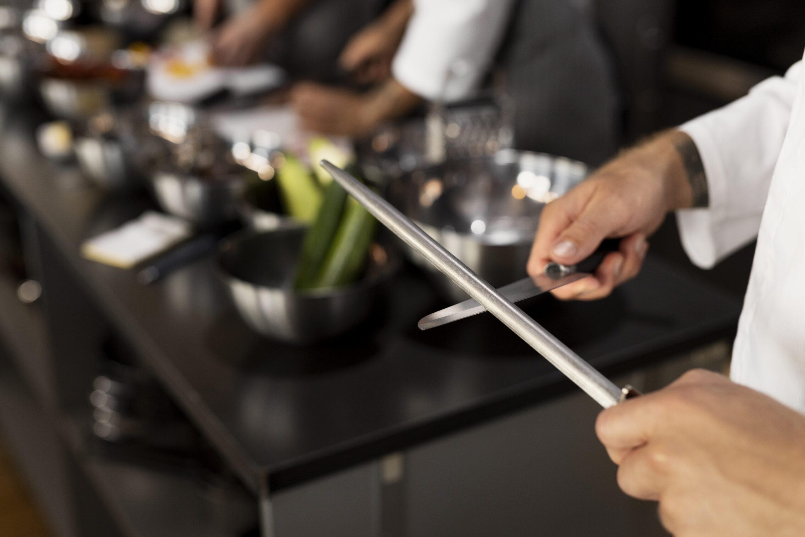 chef working together professional kitchen